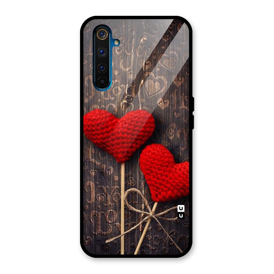 Thread Art Wooden Print Glass Back Case for Realme 6 Pro