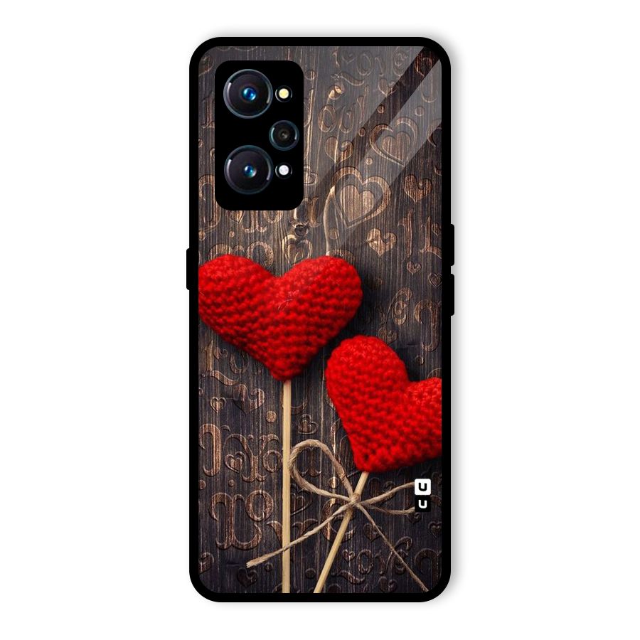 Thread Art Wooden Print Glass Back Case for Realme GT 2