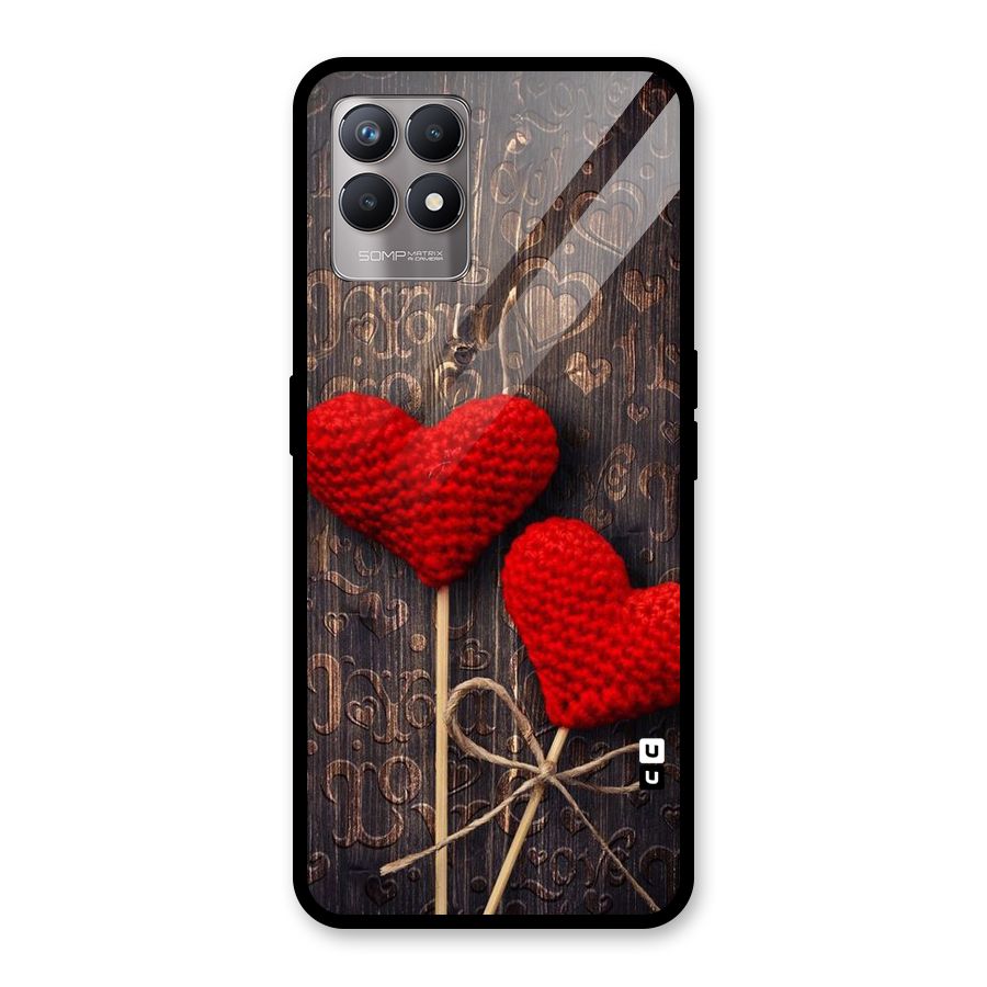 Thread Art Wooden Print Glass Back Case for Realme Narzo 50