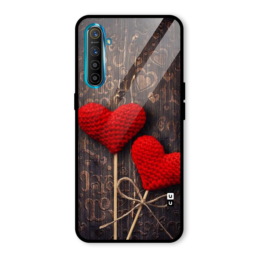 Thread Art Wooden Print Glass Back Case for Realme XT