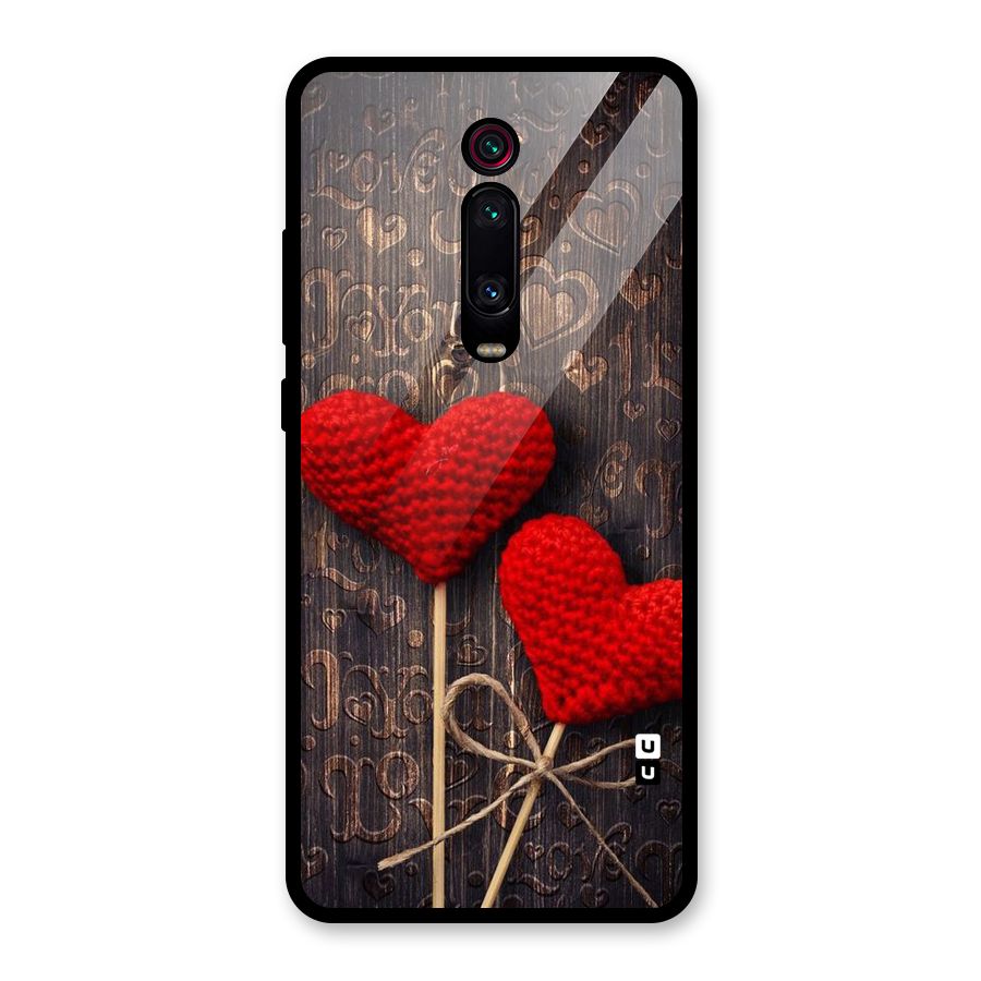 Thread Art Wooden Print Glass Back Case for Redmi K20 Pro