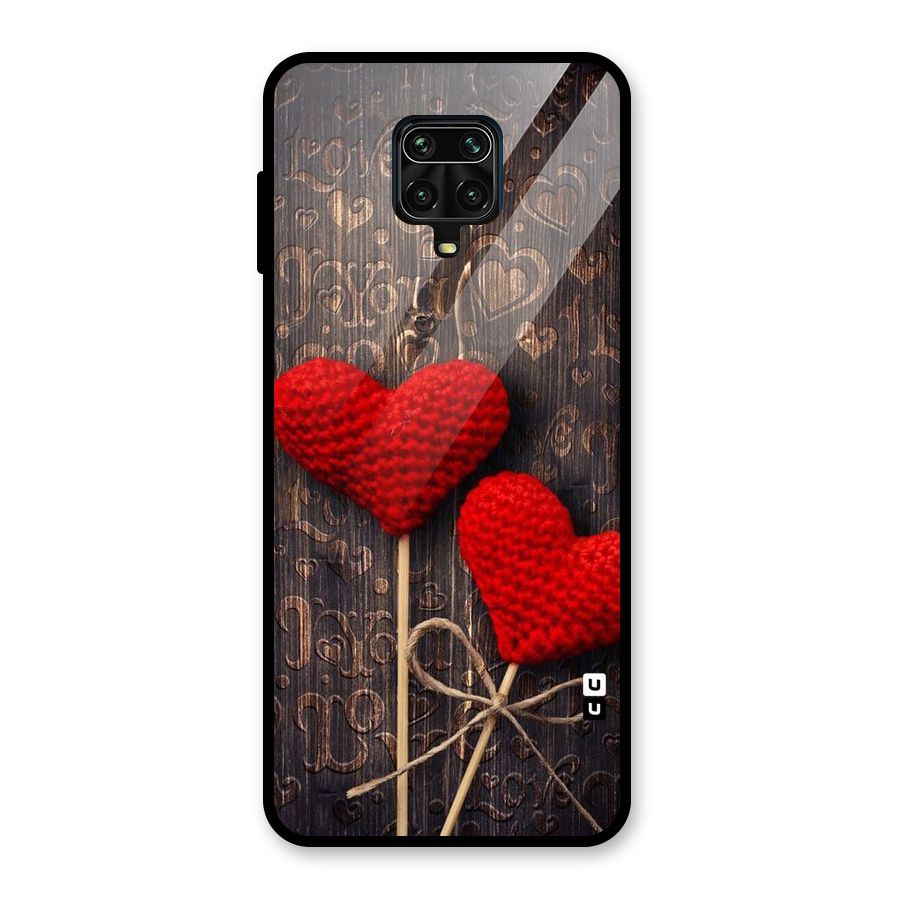 Thread Art Wooden Print Glass Back Case for Redmi Note 10 Lite