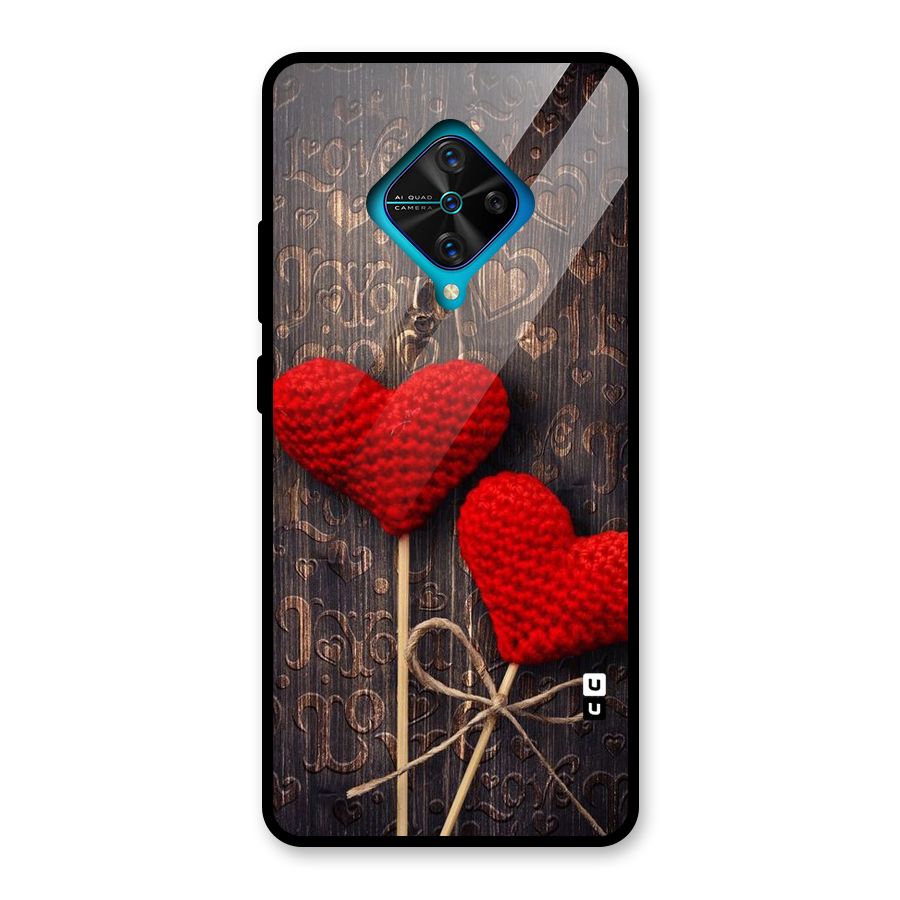 Thread Art Wooden Print Glass Back Case for Vivo S1 Pro