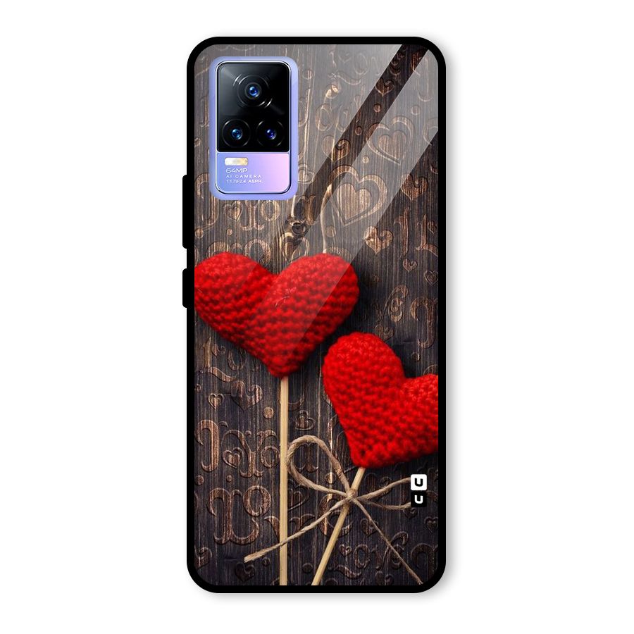 Thread Art Wooden Print Glass Back Case for Vivo Y73