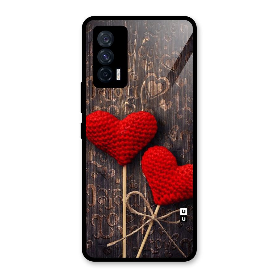 Thread Art Wooden Print Glass Back Case for Vivo iQOO 7 5G