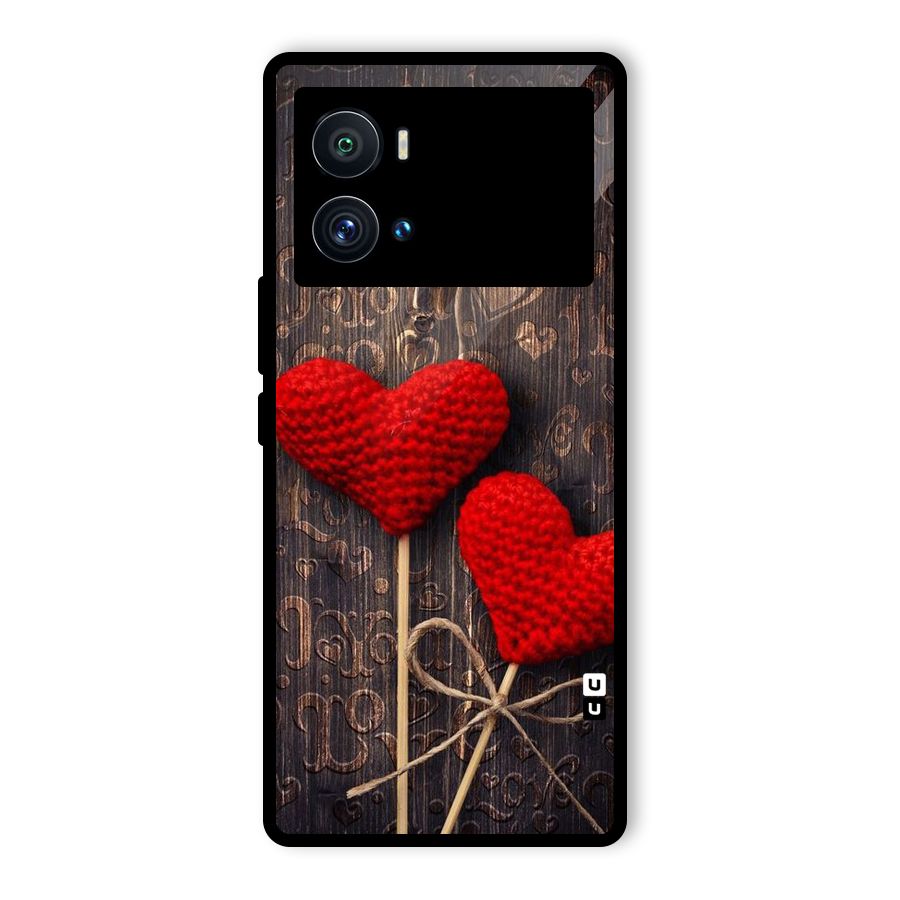 Thread Art Wooden Print Glass Back Case for Vivo iQOO 9 Pro