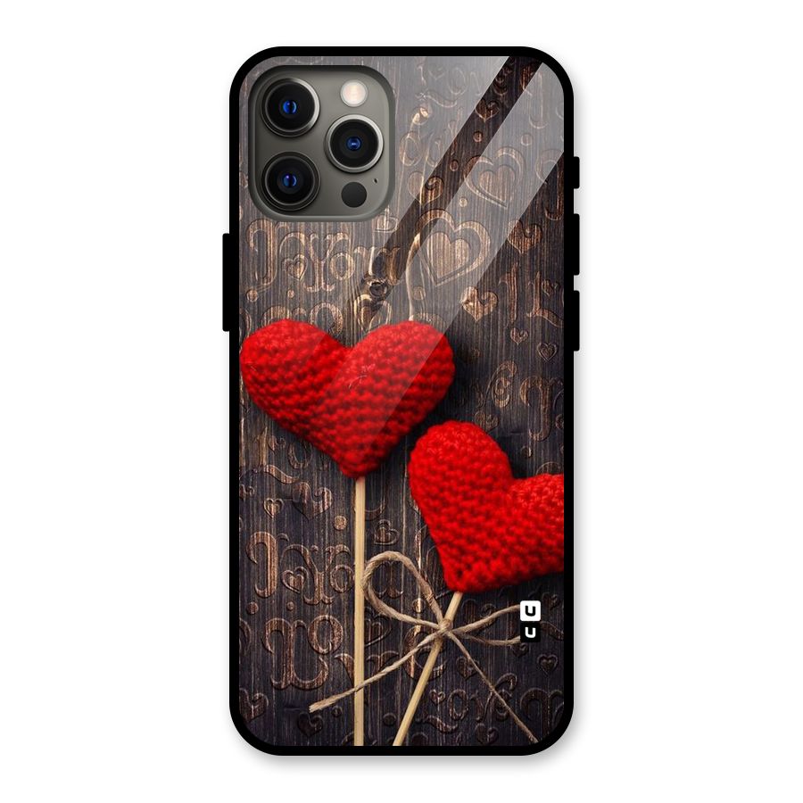 Thread Art Wooden Print Glass Back Case for iPhone 12 Pro Max