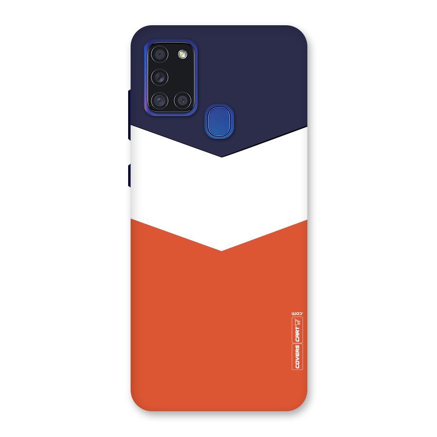 Three Colour Pattern Back Case for Galaxy A21s