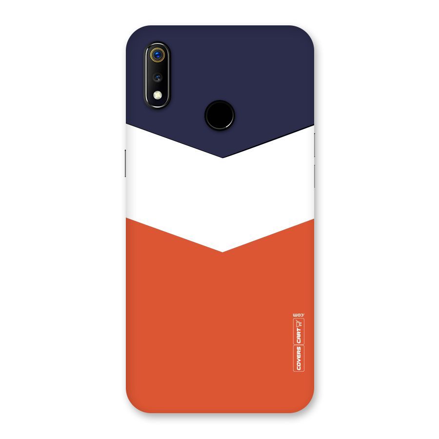 Three Colour Pattern Back Case for Realme 3