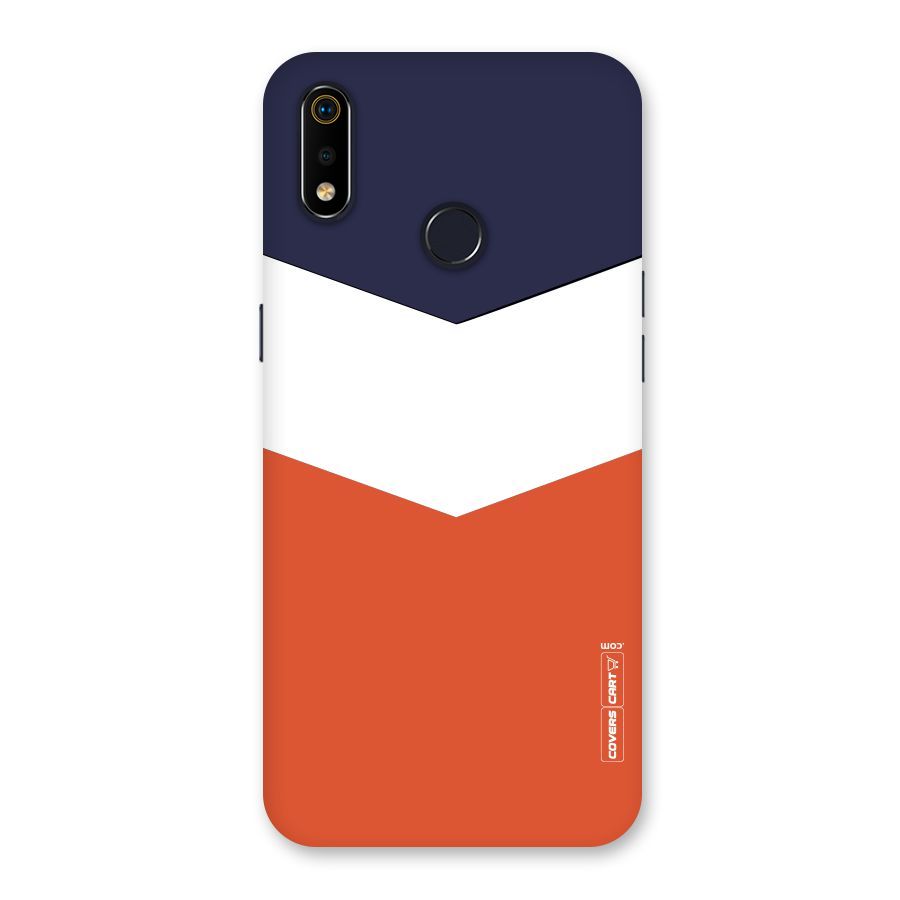 Three Colour Pattern Back Case for Realme 3i