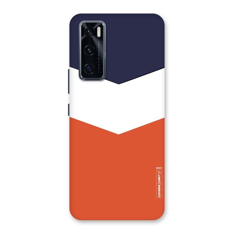 Three Colour Pattern Back Case for Vivo V20 SE