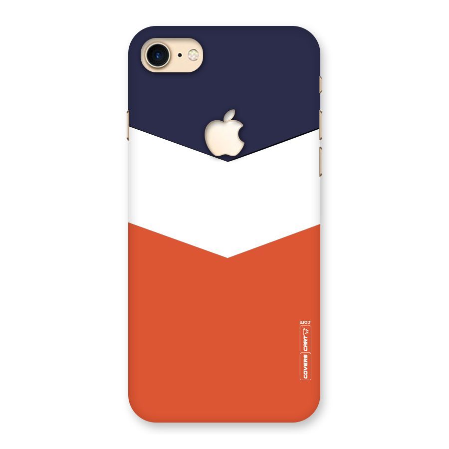 Three Colour Pattern Back Case for iPhone 7 Apple Cut