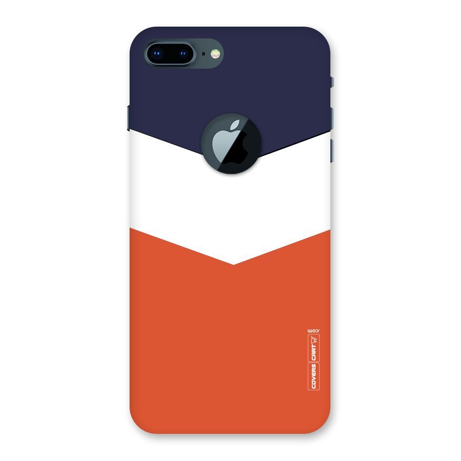 Three Colour Pattern Back Case for iPhone 7 Plus Logo Cut