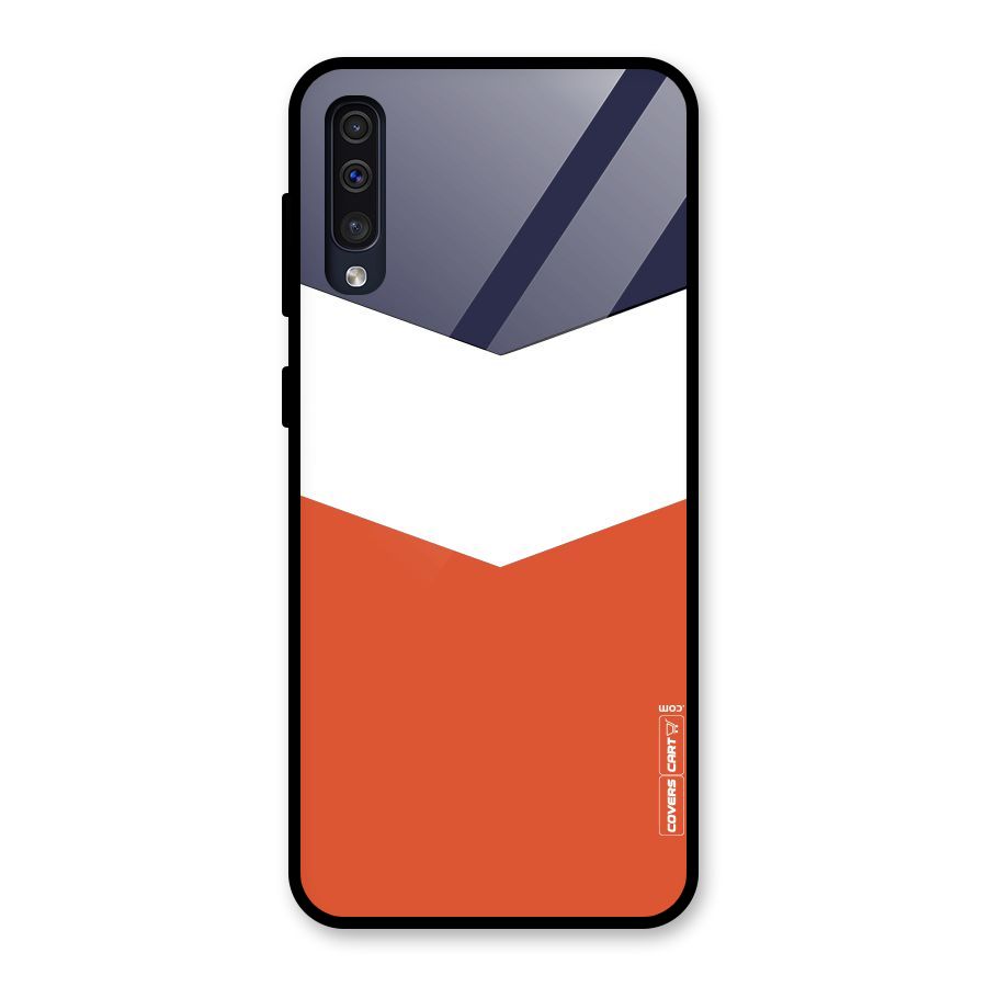 Three Colour Pattern Glass Back Case for Galaxy A30s