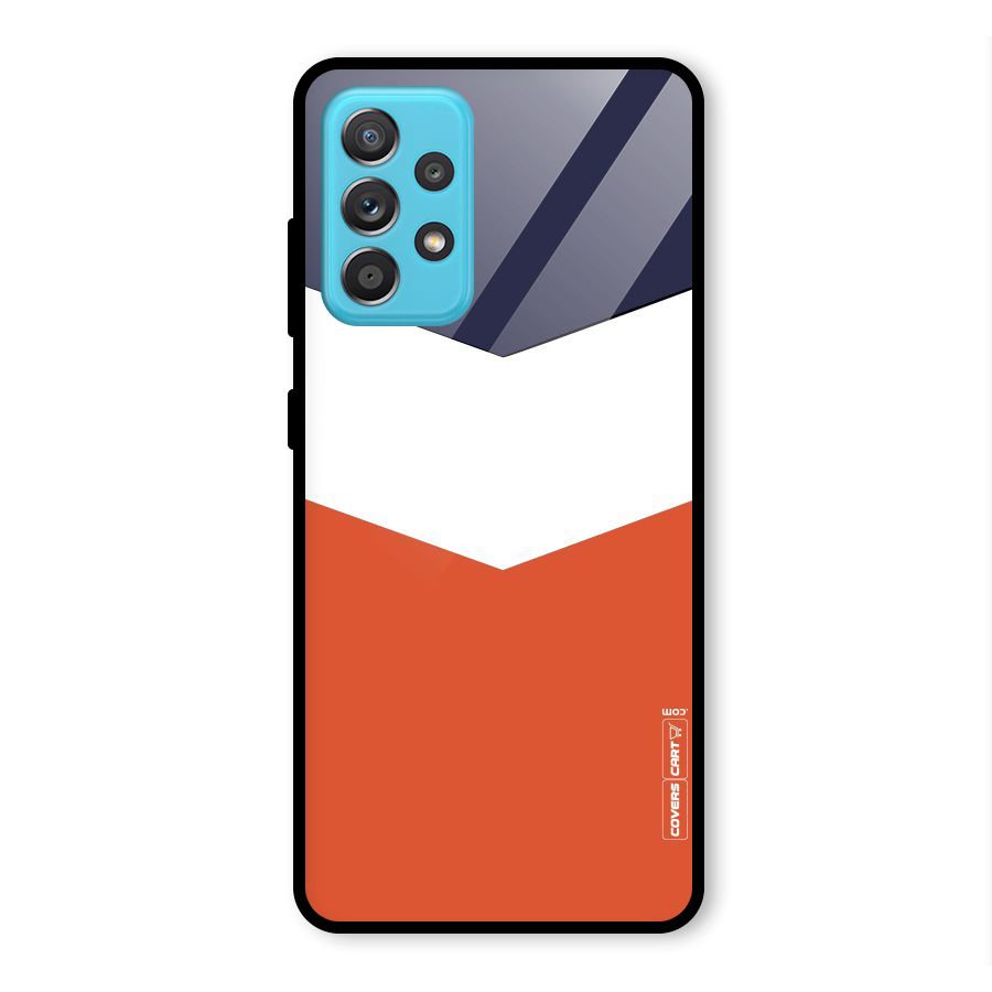 Three Colour Pattern Glass Back Case for Galaxy A52