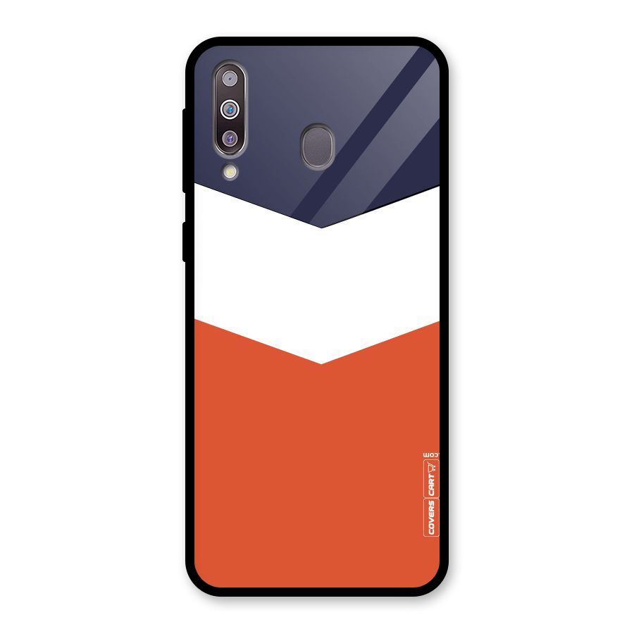 Three Colour Pattern Glass Back Case for Galaxy M30