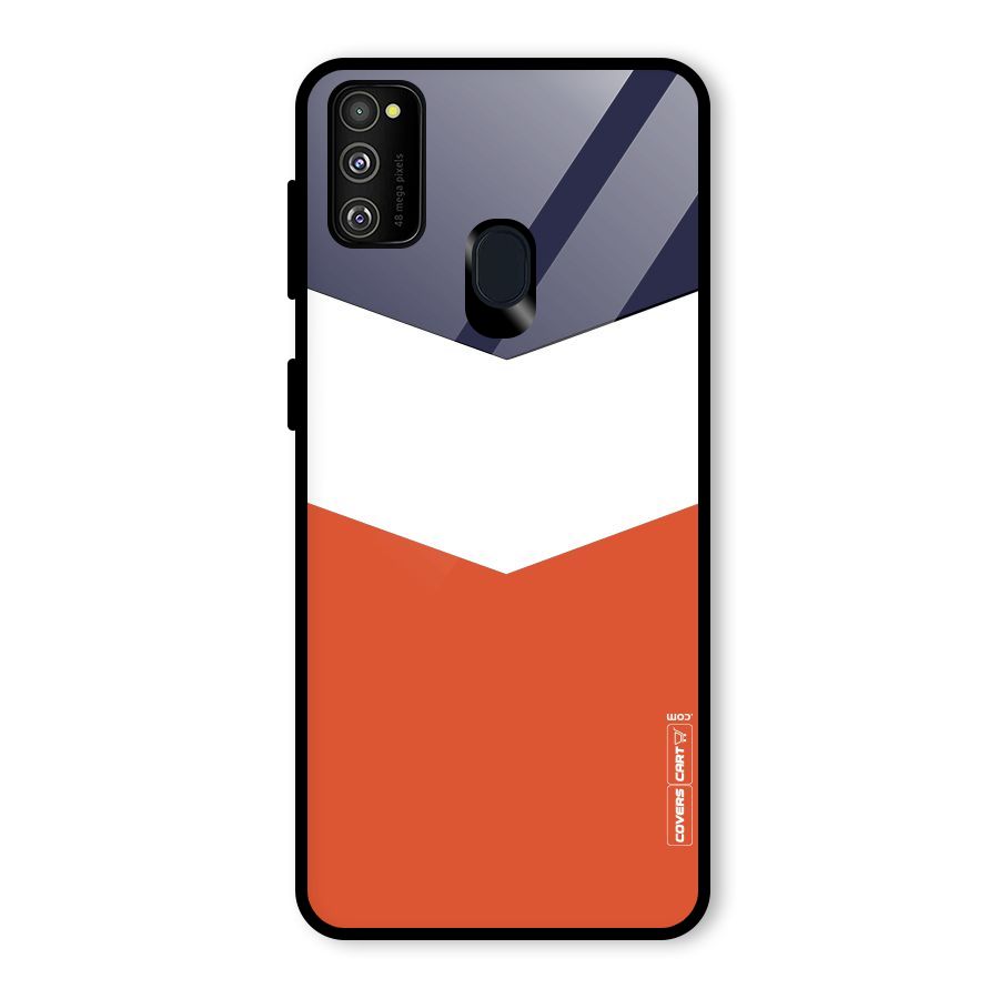 Three Colour Pattern Glass Back Case for Galaxy M30s