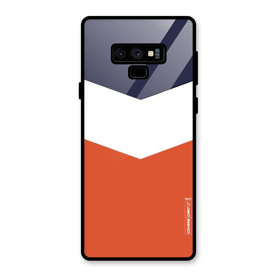 Three Colour Pattern Glass Back Case for Galaxy Note 9