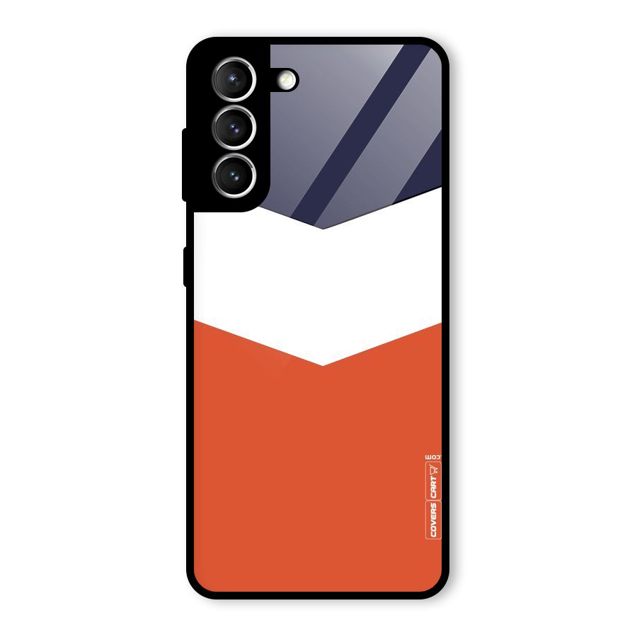 Three Colour Pattern Glass Back Case for Galaxy S21 5G