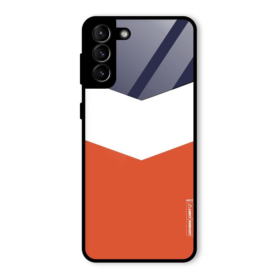 Three Colour Pattern Glass Back Case for Galaxy S21 Plus