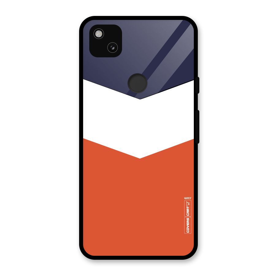 Three Colour Pattern Glass Back Case for Google Pixel 4a