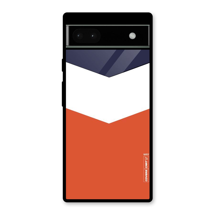 Three Colour Pattern Glass Back Case for Google Pixel 6a