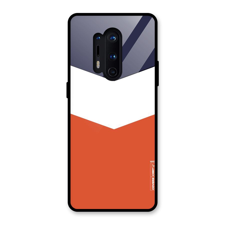 Three Colour Pattern Glass Back Case for OnePlus 8 Pro