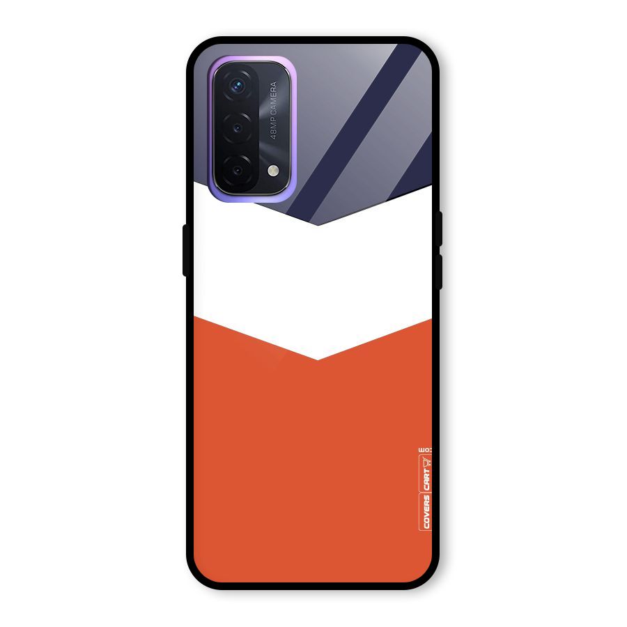 Three Colour Pattern Glass Back Case for Oppo A74 5G