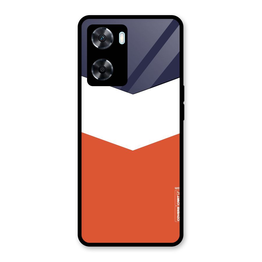 Three Colour Pattern Glass Back Case for Oppo A77