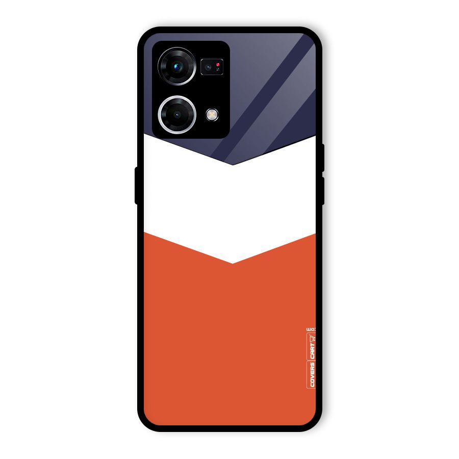 Three Colour Pattern Glass Back Case for Oppo F21s Pro 4G