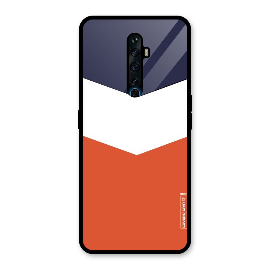 Three Colour Pattern Glass Back Case for Oppo Reno2 F