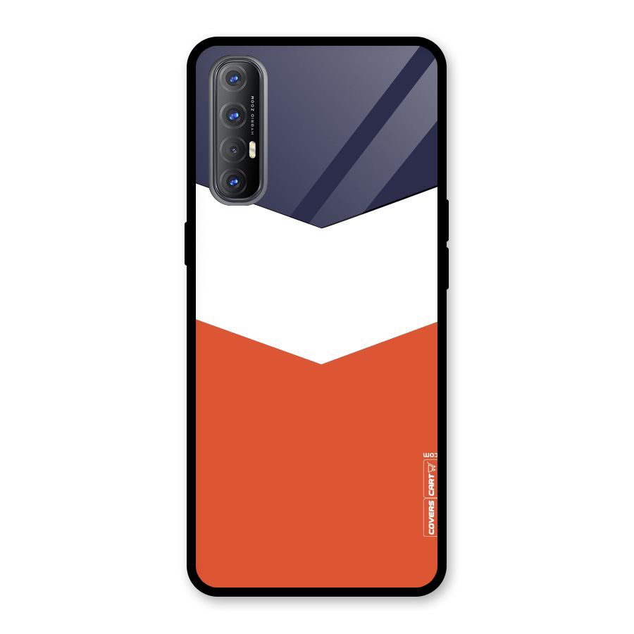 Three Colour Pattern Glass Back Case for Oppo Reno3 Pro