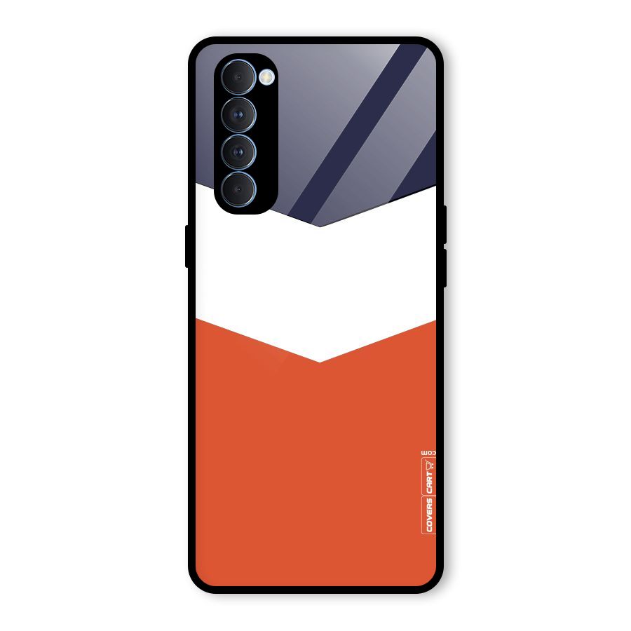 Three Colour Pattern Glass Back Case for Oppo Reno4 Pro