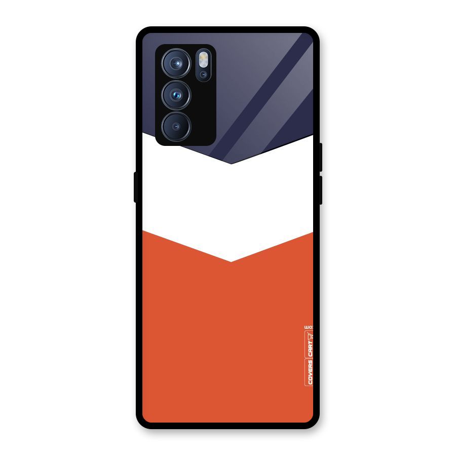 Three Colour Pattern Glass Back Case for Oppo Reno6 Pro 5G