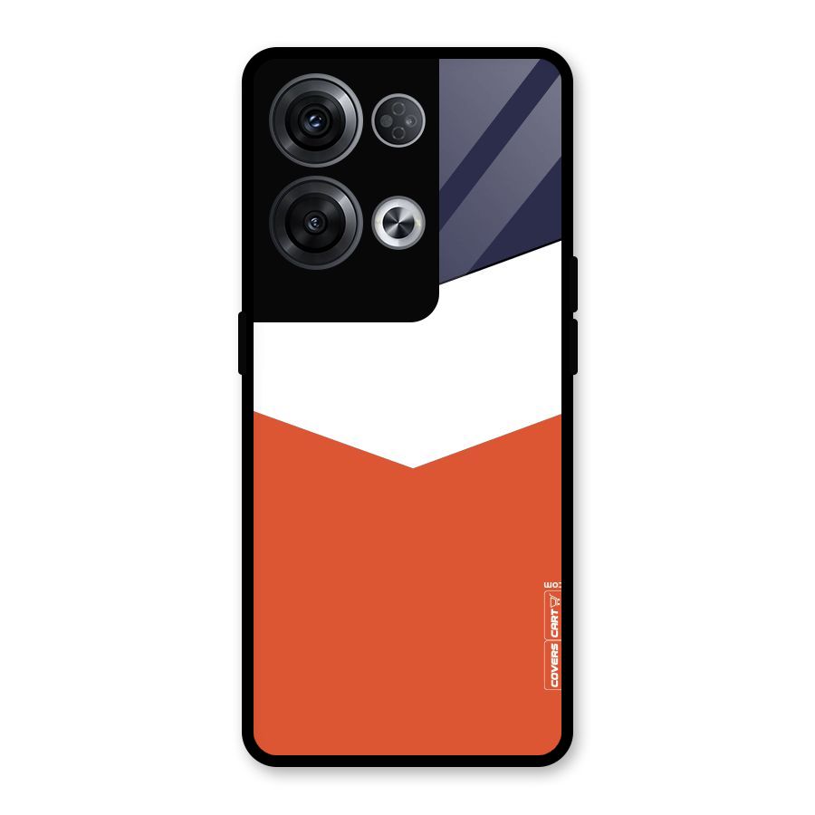Three Colour Pattern Glass Back Case for Oppo Reno8 Pro 5G
