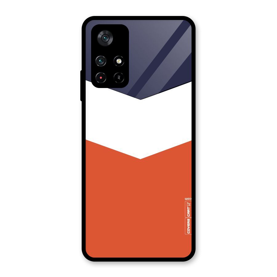 Three Colour Pattern Glass Back Case for Poco M4 Pro 5G