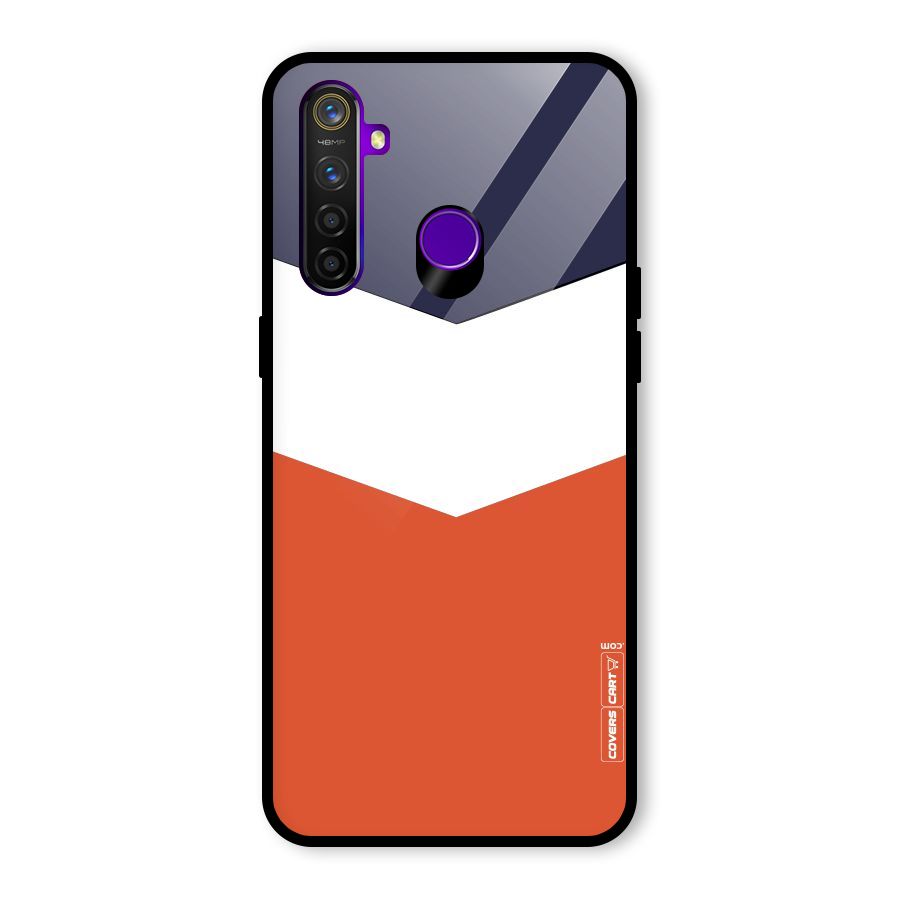 Three Colour Pattern Glass Back Case for Realme 5 Pro