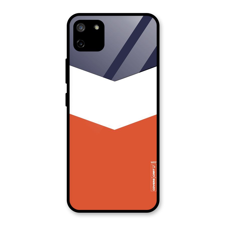 Three Colour Pattern Glass Back Case for Realme C11
