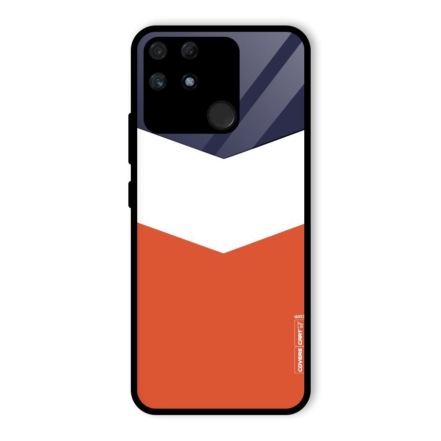 Three Colour Pattern Glass Back Case for Realme Narzo 50A