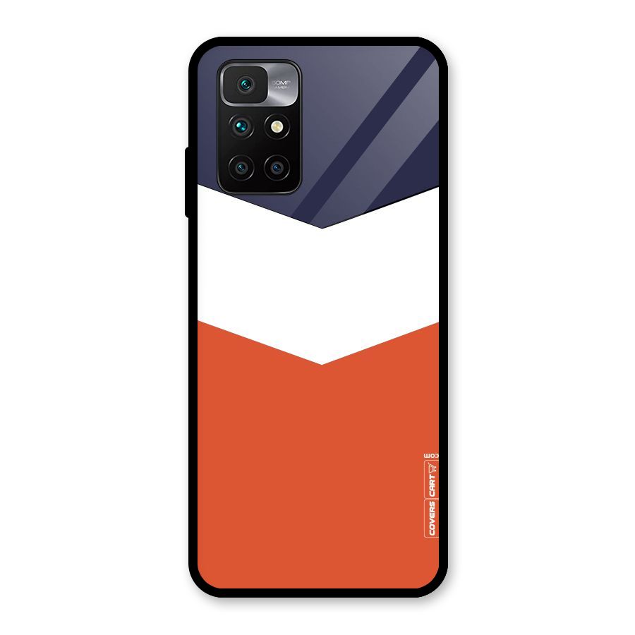 Three Colour Pattern Glass Back Case for Redmi 10 Prime