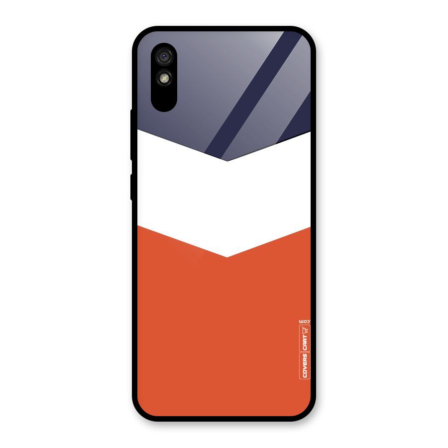 Three Colour Pattern Glass Back Case for Redmi 9A