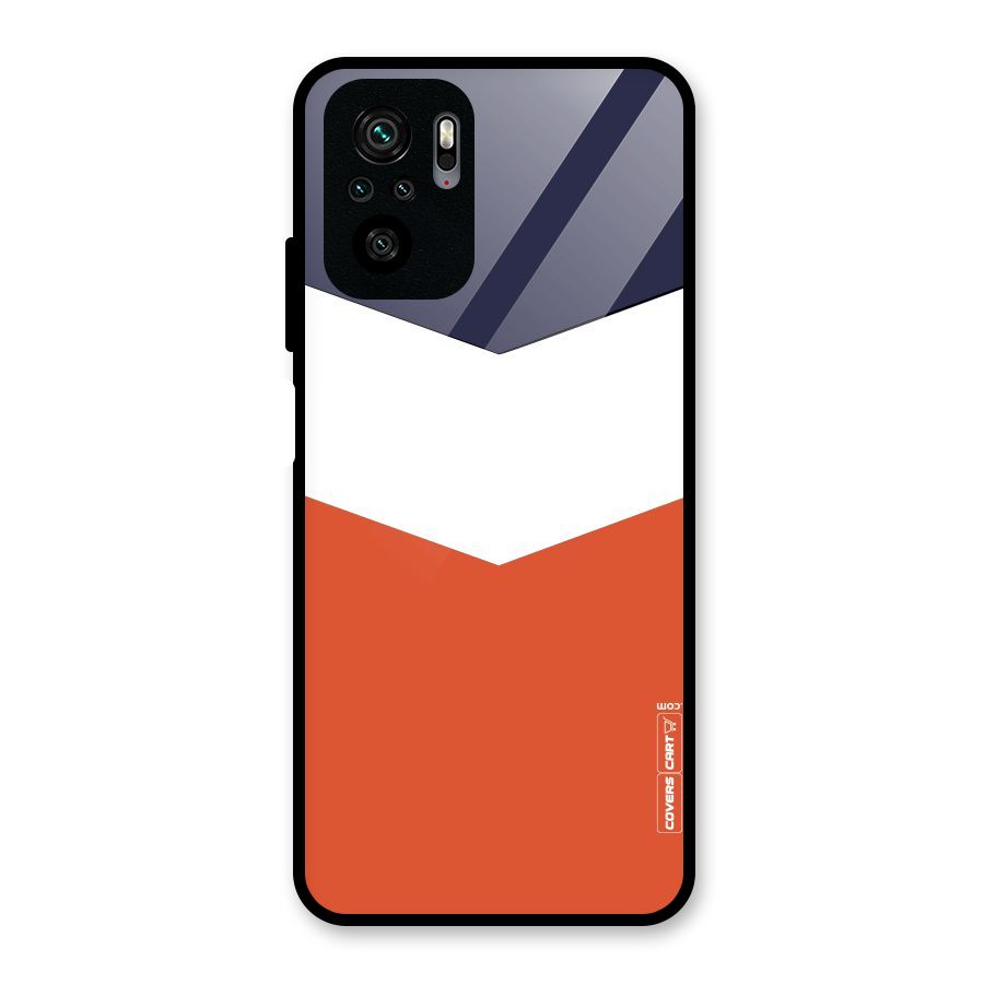 Three Colour Pattern Glass Back Case for Redmi Note 10S