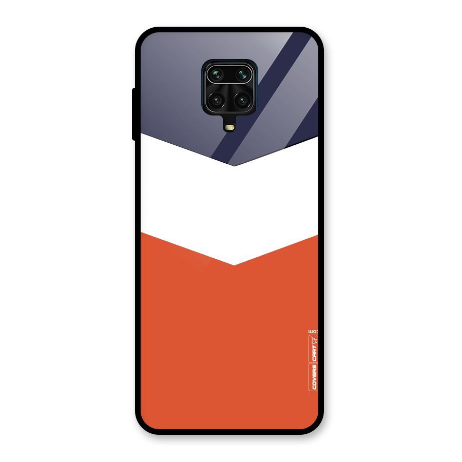 Three Colour Pattern Glass Back Case for Redmi Note 9 Pro