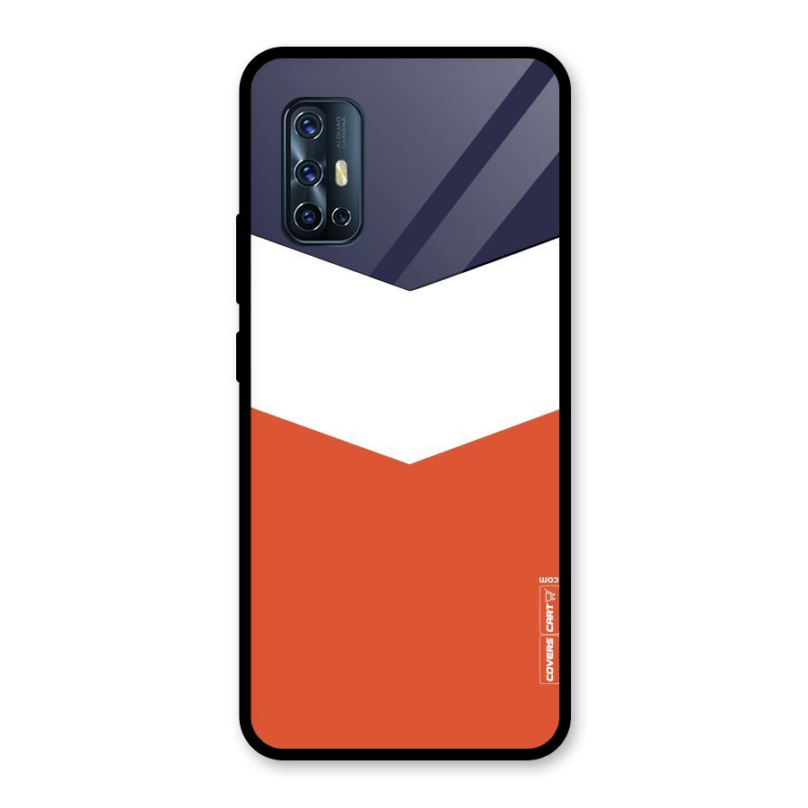 Three Colour Pattern Glass Back Case for Vivo V17