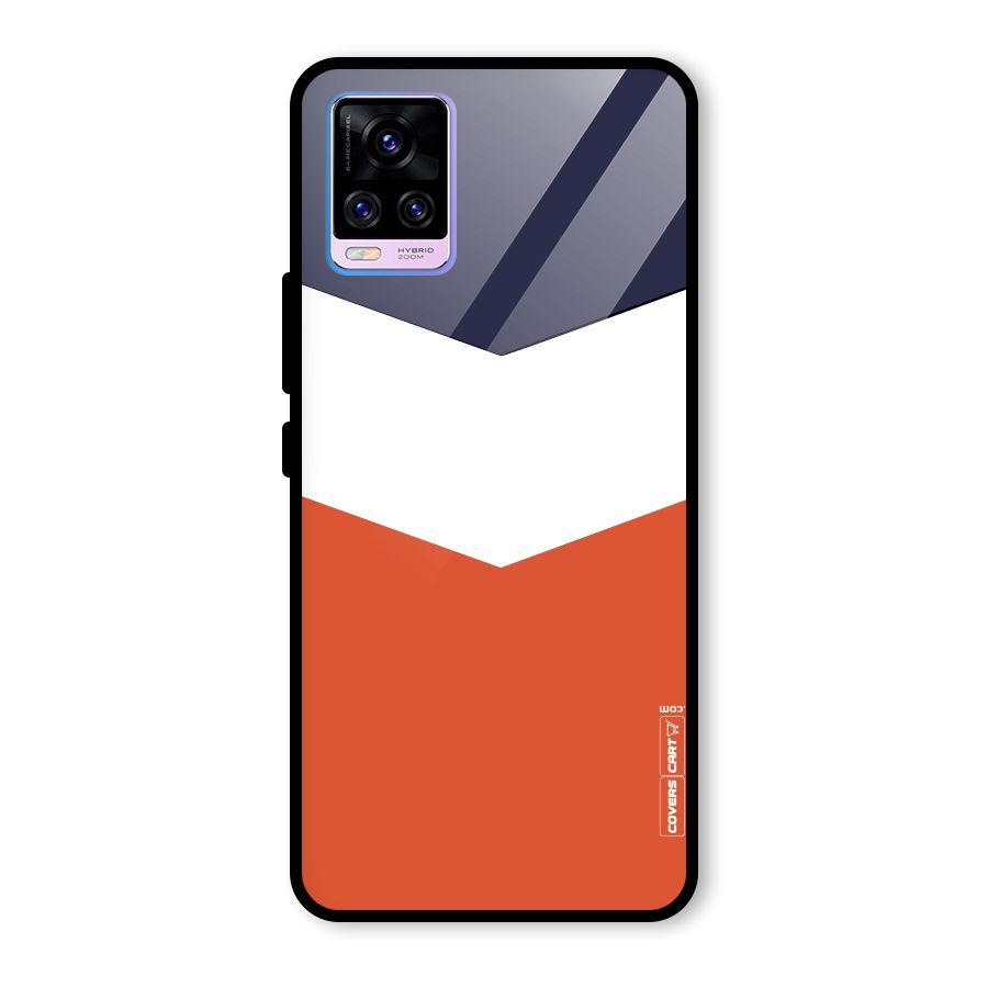 Three Colour Pattern Glass Back Case for Vivo V20 Pro