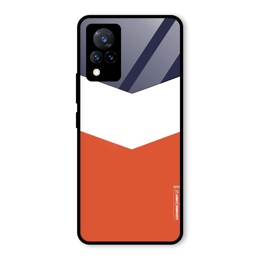 Three Colour Pattern Glass Back Case for Vivo V21 5G