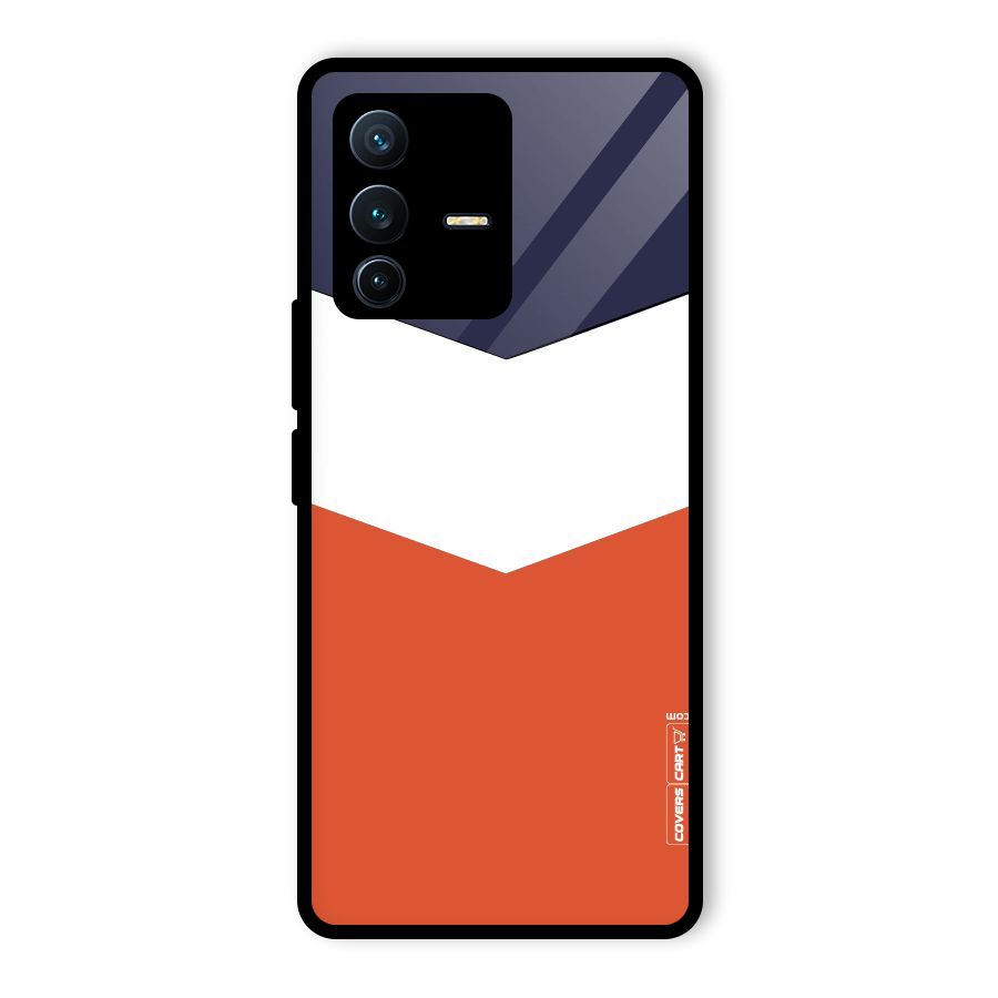 Three Colour Pattern Glass Back Case for Vivo V23 Pro