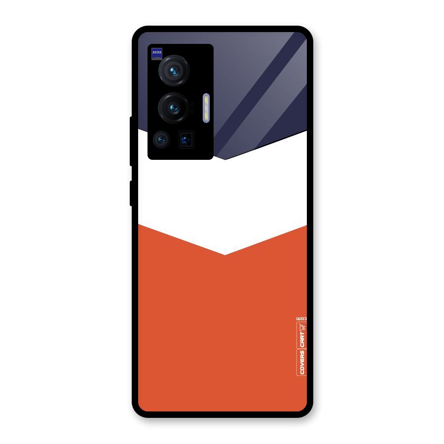 Three Colour Pattern Glass Back Case for Vivo X70 Pro