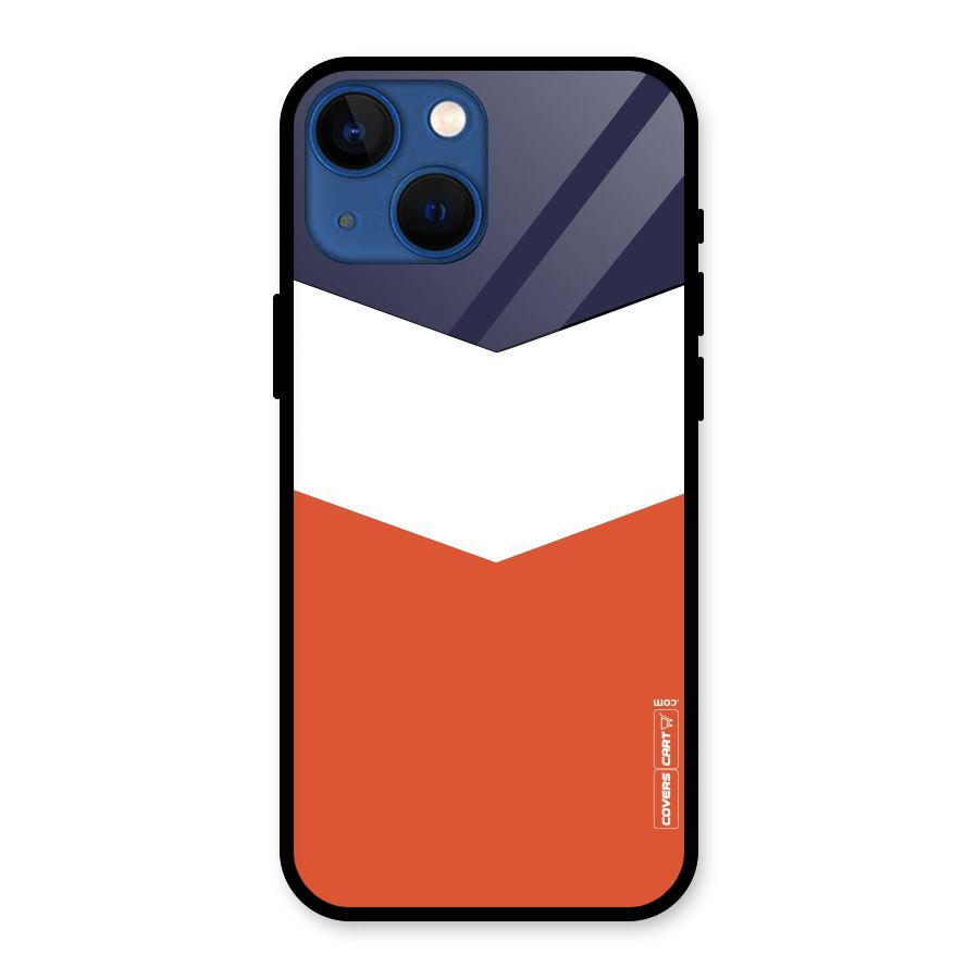 Three Colour Pattern Glass Back Case for iPhone 13 Mini