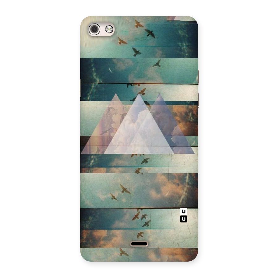 Three Triangles Back Case for Micromax Canvas Silver 5